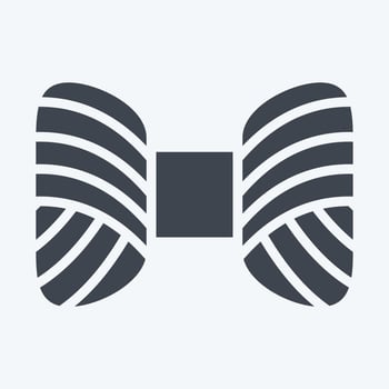 Icon Skein Of Yarn. suitable for education symbol. glyph style. simple design editable. design template vector. simple illustration vector