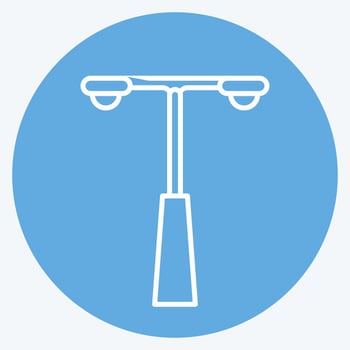 Icon Streetlight. suitable for City Park symbol. blue eyes style. simple design editable. design template vector. simple illustration vector