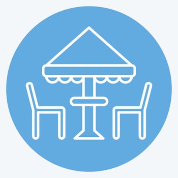 Icon Tent. suitable for City Park symbol. blue eyes style. simple design editable. design template vector. simple illustration vector