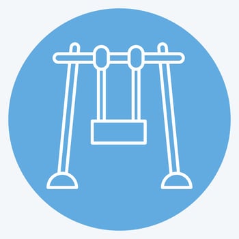 Icon Swing. suitable for City Park symbol. blue eyes style. simple design editable. design template vector. simple illustration vector