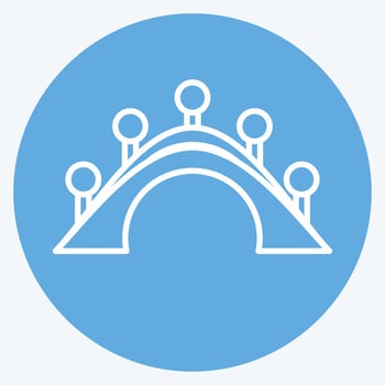 Icon Bridge. suitable for City Park symbol. blue eyes style. simple design editable. design template vector. simple illustration vector