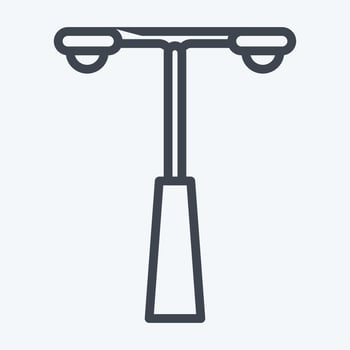 Icon Streetlight. suitable for City Park symbol. line style. simple design editable. design template vector. simple illustration vector