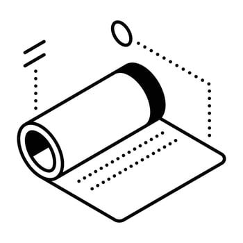 Yoga rug icon in trendy style, used during workout vector