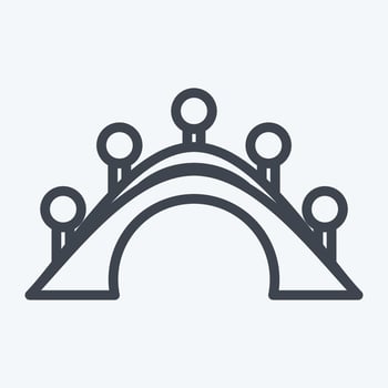 Icon Bridge. suitable for City Park symbol. line style. simple design editable. design template vector. simple illustration vector