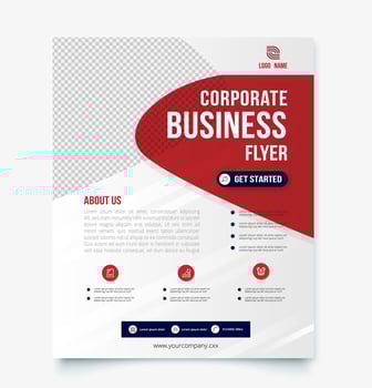 Corporate business flyer design template. vector