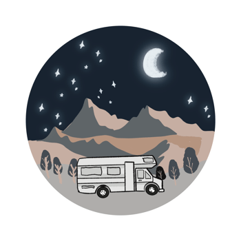 Night Camping land scape scene png