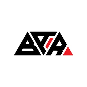 BAR triangle letter logo design with triangle shape. BAR triangle logo design monogram. BAR triangle vector logo template with red color. BAR triangular logo Simple, Elegant, and Luxurious Logo. BAR