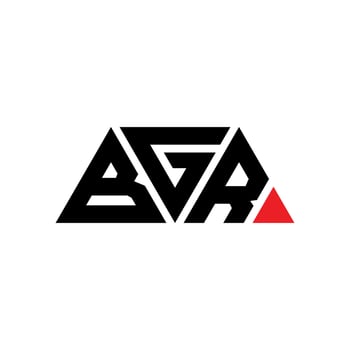 BGR triangle letter logo design with triangle shape. BGR triangle logo design monogram. BGR triangle vector logo template with red color. BGR triangular logo Simple, Elegant, and Luxurious Logo. BGR