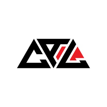 CAL triangle letter logo design with triangle shape. CAL triangle logo design monogram. CAL triangle vector logo template with red color. CAL triangular logo Simple, Elegant, and Luxurious Logo. CAL