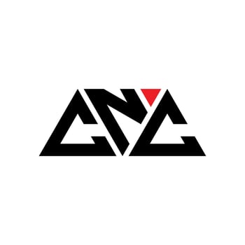 CNC triangle letter logo design with triangle shape. CNC triangle logo design monogram. CNC triangle vector logo template with red color. CNC triangular logo Simple, Elegant, and Luxurious Logo. CNC