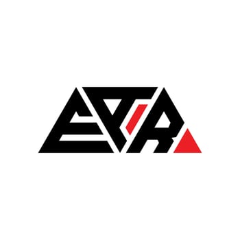 EAR triangle letter logo design with triangle shape. EAR triangle logo design monogram. EAR triangle vector logo template with red color. EAR triangular logo Simple, Elegant, and Luxurious Logo. EAR