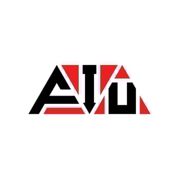 FIU triangle letter logo design with triangle shape. FIU triangle logo design monogram. FIU triangle vector logo template with red color. FIU triangular logo Simple, Elegant, and Luxurious Logo. FIU