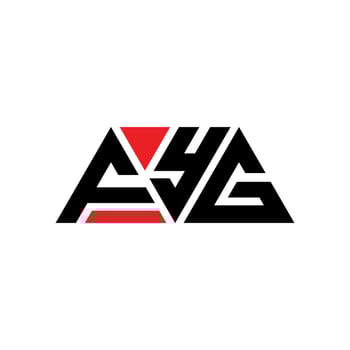 FYG triangle letter logo design with triangle shape. FYG triangle logo design monogram. FYG triangle vector logo template with red color. FYG triangular logo Simple, Elegant, and Luxurious Logo. FYG