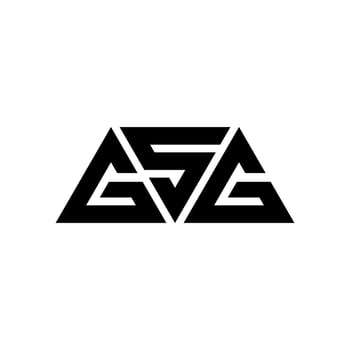 GSG triangle letter logo design with triangle shape. GSG triangle logo design monogram. GSG triangle vector logo template with red color. GSG triangular logo Simple, Elegant, and Luxurious Logo. GSG