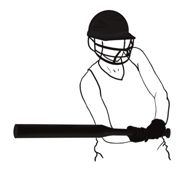 baseball outline player png
