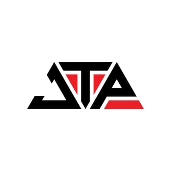 JTP triangle letter logo design with triangle shape. JTP triangle logo design monogram. JTP triangle vector logo template with red color. JTP triangular logo Simple, Elegant, and Luxurious Logo. JTP