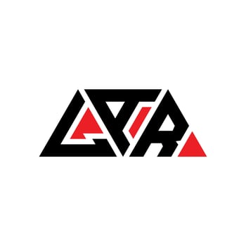 LAR triangle letter logo design with triangle shape. LAR triangle logo design monogram. LAR triangle vector logo template with red color. LAR triangular logo Simple, Elegant, and Luxurious Logo. LAR