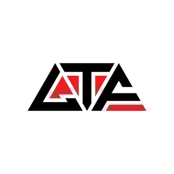 LTF triangle letter logo design with triangle shape. LTF triangle logo design monogram. LTF triangle vector logo template with red color. LTF triangular logo Simple, Elegant, and Luxurious Logo. LTF