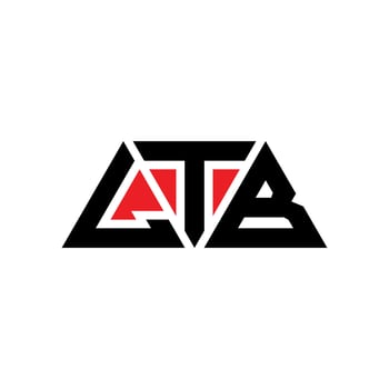 LTB triangle letter logo design with triangle shape. LTB triangle logo design monogram. LTB triangle vector logo template with red color. LTB triangular logo Simple, Elegant, and Luxurious Logo. LTB