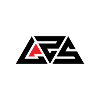 LZS triangle letter logo design with triangle shape. LZS triangle logo design monogram. LZS triangle vector logo template with red color. LZS triangular logo Simple, Elegant, and Luxurious Logo. LZS