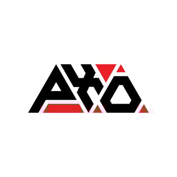 PXO triangle letter logo design with triangle shape. PXO triangle logo design monogram. PXO triangle vector logo template with red color. PXO triangular logo Simple, Elegant, and Luxurious Logo. PXO