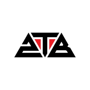 ZTB triangle letter logo design with triangle shape. ZTB triangle logo design monogram. ZTB triangle vector logo template with red color. ZTB triangular logo Simple, Elegant, and Luxurious Logo. ZTB