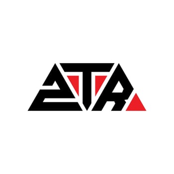 ZTR triangle letter logo design with triangle shape. ZTR triangle logo design monogram. ZTR triangle vector logo template with red color. ZTR triangular logo Simple, Elegant, and Luxurious Logo. ZTR
