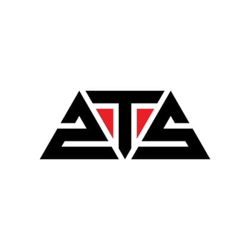 ZTS triangle letter logo design with triangle shape. ZTS triangle logo design monogram. ZTS triangle vector logo template with red color. ZTS triangular logo Simple, Elegant, and Luxurious Logo. ZTS