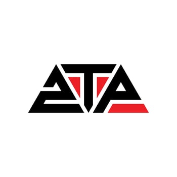 ZTP triangle letter logo design with triangle shape. ZTP triangle logo design monogram. ZTP triangle vector logo template with red color. ZTP triangular logo Simple, Elegant, and Luxurious Logo. ZTP