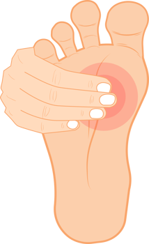 the one hand massage the foot for good healthy, relax, stress relief. png
