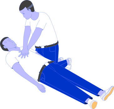 the physician heart pumping CPR the patient. png