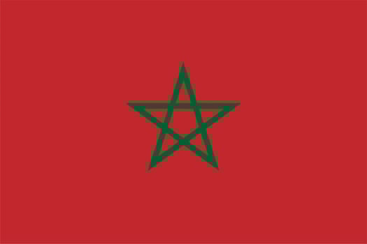 Morocco flag, flag of Morocco vector illustration
