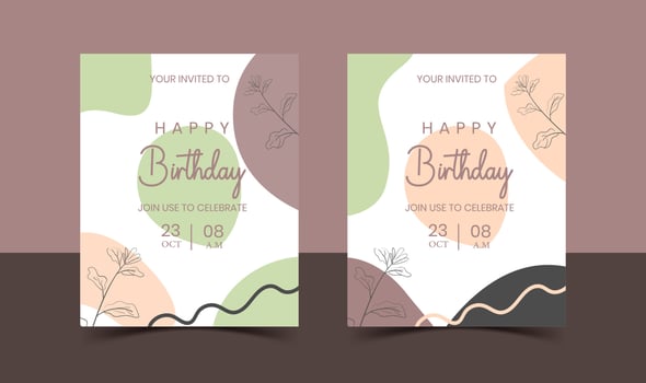 Invitation happy birthday vector