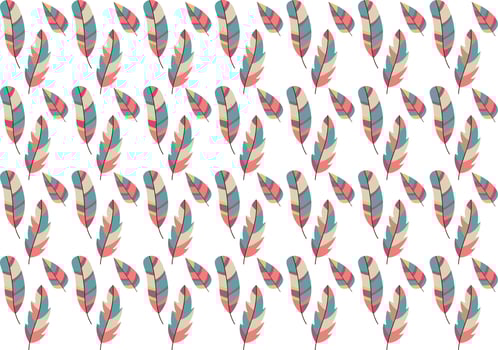 Multicolor Feathers pattern vector