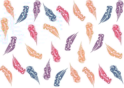 Multicolor Feathers pattern vector