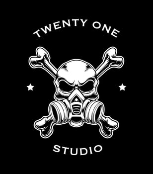Vector skull black and white design