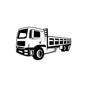 Truck silhouette abstract logo template vector illustration