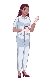 salon worker with cream product vector