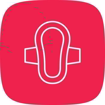 Sanitary Towel Line Round Corner vector