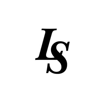 Abstract Initial Letter LS Logo, awesome black style isolated on white Background Pro Vector