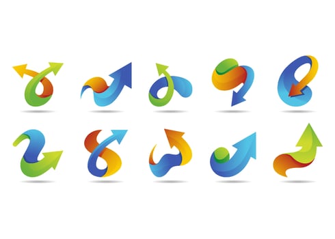 Arrows. Set of arrow icon. Arrow vector design illustration. Arrow symbol.