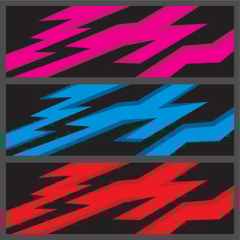 Stylish sports with geometric sharp shapes vector