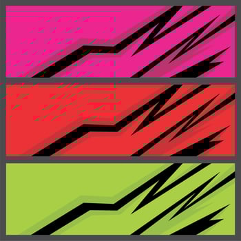 Stylish sports with geometric sharp shapes vector