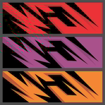 Stylish sports with geometric sharp shapes vector
