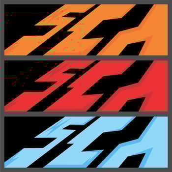 Stylish sports with geometric sharp shapes vector