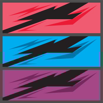 Stylish sports with geometric sharp shapes vector