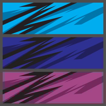 Stylish sports with geometric sharp shapes vector