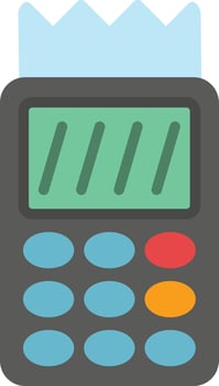 Pos terminal Flat Icon vector