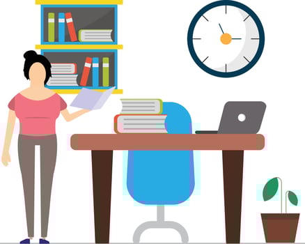 Reading Illustration Design vector