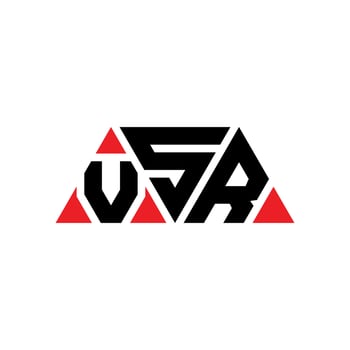 VSR triangle letter logo design with triangle shape. VSR triangle logo design monogram. VSR triangle vector logo template with red color. VSR triangular logo Simple, Elegant, and Luxurious Logo. VSR